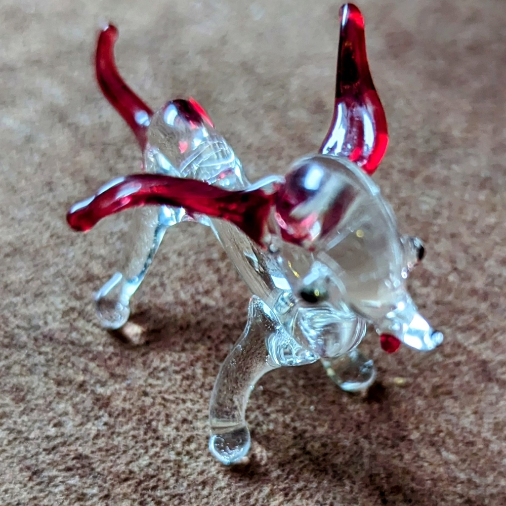 Glass Dog & Fire Hydrant With Little Green Dog - Picture 7 of 15